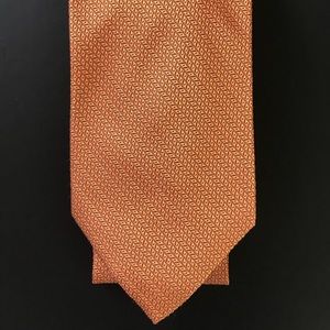 Gucci Orange Silk Textured Tie